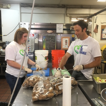 Food prep at the Frederick Rescue Mission